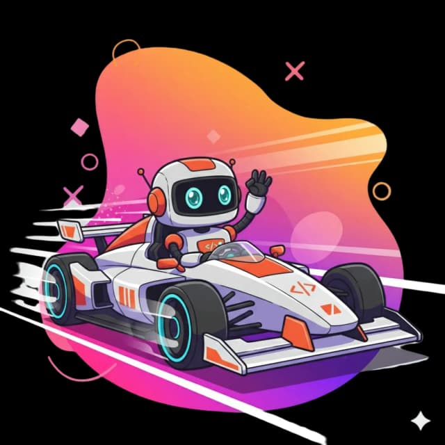 CodeRacer secondary logo with racing elements emphasizing speed, competition, and coding excellence